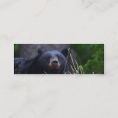 profiel of visitekaartje, zwart beer mini visitekaartje (Achterkant)