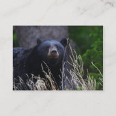 profiel of visitekaartje, zwart beer visitekaartje (Achterkant)