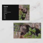 profiel of visitekaartje, zwart beer visitekaartje (Voorkant / Achterkant)