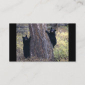 profiel of visitekaartje, zwarte beren visitekaartje (Achterkant)