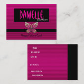 Profiel Persoonlijke naam Kaart Bright Pink Butter Visitekaartje (Voorkant / Achterkant)