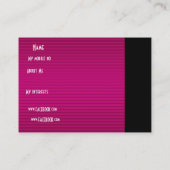 Profiel Persoonlijke naam Kaart Bright Pink Butter Visitekaartje (Achterkant)