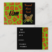 Profiel Persoonlijke naam Kaart Green Beetle Visitekaartje (Voorkant / Achterkant)