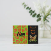 Profiel Persoonlijke naam Kaart Green Beetle Visitekaartje (Staand voorkant)