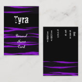 Profiel Persoonlijke naam Kaart Paarse Visitekaartje (Voorkant / Achterkant)