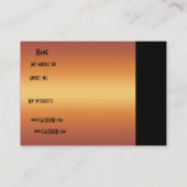 Profiel Persoonlijke Naam Kaart Zwart Gouden Bloem Visitekaartje (Achterkant)