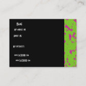 Profiel Persoonsnaam Kaart Roze Groene Kever Visitekaartje (Achterkant)