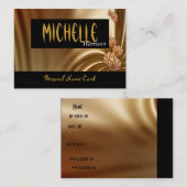 Profiel Persoonsnaam Kaart Silk Drapes Visitekaartje (Voorkant / Achterkant)