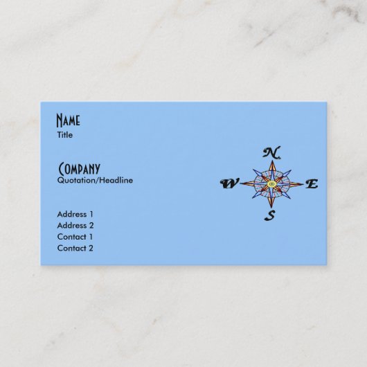 Profiel Roos Nautical Compass/Visitekaartje Visitekaartje (Voorkant)
