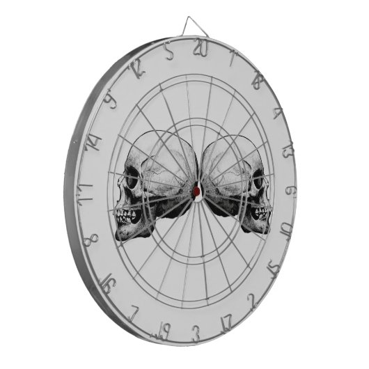 Profiel Schull Black en White Dart Board Dartbord (Voorkant Links)