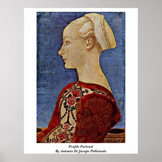 Profiel van Antonio Di Jacopo Pollaiuolo Poster (Voorkant)