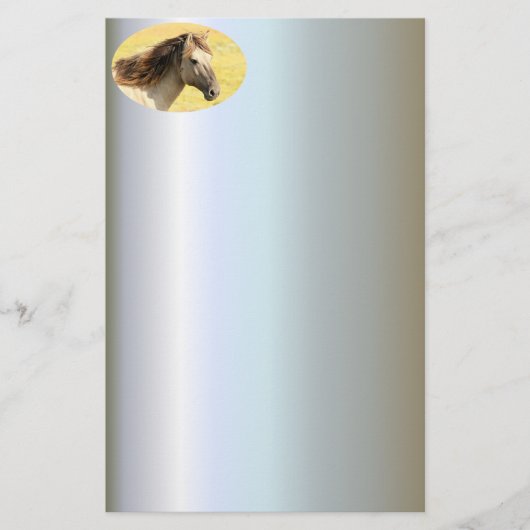 Profiel van beige paarden briefpapier (Voorkant)