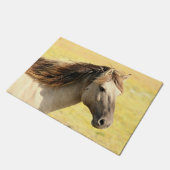 Profiel van beige paarden deurmat (Schuin)
