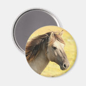 Profiel van beige paarden magneet (Voorkant / Achterkant)
