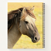 Profiel van beige paarden notitieboek (Achterkant)