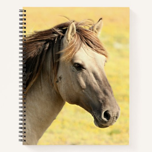 Profiel van beige paarden notitieboek (Voorkant)