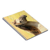 Profiel van beige paarden notitieboek (Rechterzijde)