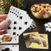 Profiel van beige paarden pokerkaarten (Insitu)