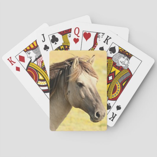 Profiel van beige paarden pokerkaarten (Achterkant)
