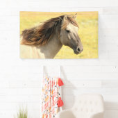 Profiel van beige paarden spandoek (Insitu)