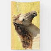 Profiel van beige paarden spandoek (Verticaal)