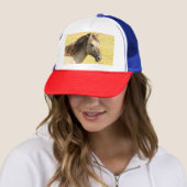 Profiel van beige paarden trucker pet (In situ)
