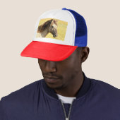 Profiel van beige paarden trucker pet (In situ)