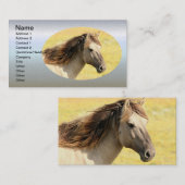 Profiel van beige paarden visitekaartje (Voorkant / Achterkant)