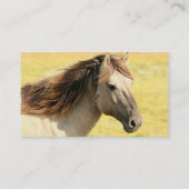 Profiel van beige paarden visitekaartje (Achterkant)