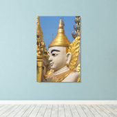 Profiel van Boeddhabeeld Canvas Afdruk (Insitu (Houten vloer))