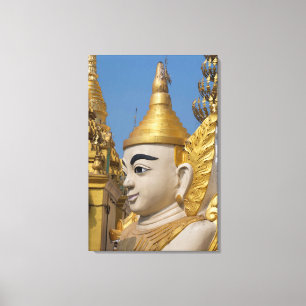 Profiel van Boeddhabeeld Canvas Afdruk