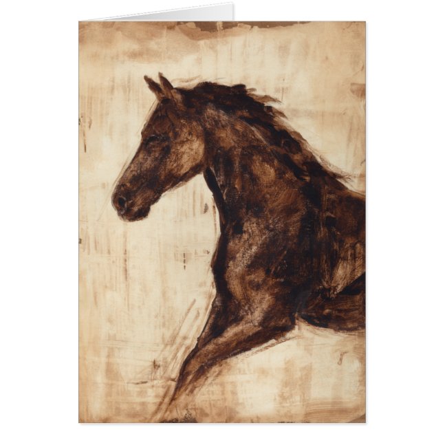 Profiel van bruine wilde paarden (Voorkant)