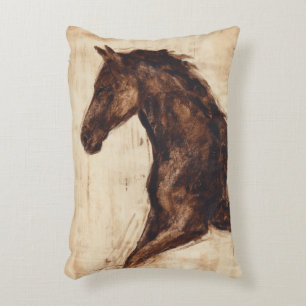 Profiel van bruine wilde paarden accent kussen