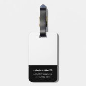 Profiel van bruine wilde paarden bagagelabel (Achterkant verticaal)