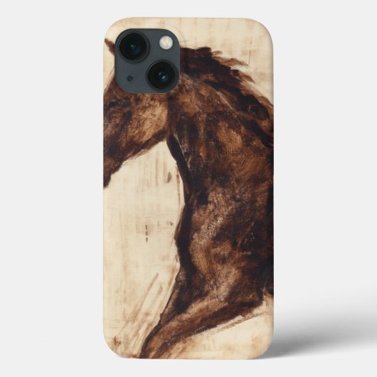 Profiel van bruine wilde paarden Case-Mate iPhone case (Achterkant)