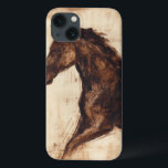 Profiel van bruine wilde paarden iPhone 13 hoesje<br><div class="desc">De schoonheid van dit donkere paard wordt perfect vastgelegd door twee eenvoudige kleuren: bruin en beige en de scherpte van de inkt die in dit schilderij wordt gebruikt, maakt het nog realistischer. Deze hedendaagse kunstfoto, die een profiel van een bruine hengst vertegenwoordigt, voegt een personage toe aan elke woonkamer, eetkamer...</div>