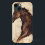Profiel van bruine wilde paarden iPhone 13 hoesje<br><div class="desc">De schoonheid van dit donkere paard wordt perfect vastgelegd door twee eenvoudige kleuren: bruin en beige en de scherpte van de inkt die in dit schilderij wordt gebruikt, maakt het nog realistischer. Deze hedendaagse kunstfoto, die een profiel van een bruine hengst vertegenwoordigt, voegt een personage toe aan elke woonkamer, eetkamer...</div>