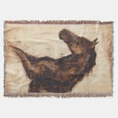 Profiel van bruine wilde paarden deken (Voorkant)