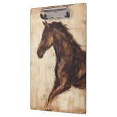 Profiel van bruine wilde paarden klembord (Links)