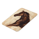 Profiel van bruine wilde paarden magneet (Linkerzijde)