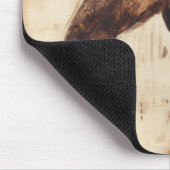 Profiel van bruine wilde paarden muismat (Hoek)