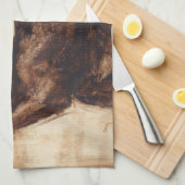 Profiel van bruine wilde paarden theedoek (Quarter Fold)