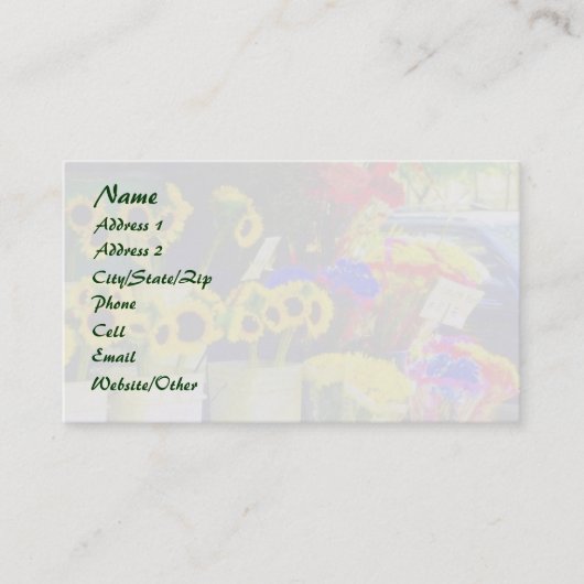 Profiel van de aanloopstandaard visitekaartje (Voorkant)