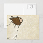 Profiel van de Franse Bulldog die omhoog kijkt Briefkaart (Voorkant / Achterkant)
