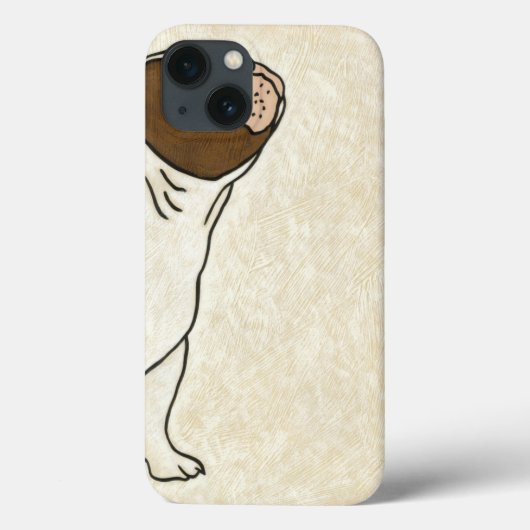 Profiel van de Franse Bulldog die omhoog kijkt Case-Mate iPhone Case (Achterkant)