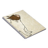 Profiel van de Franse Bulldog die omhoog kijkt Notitieboek (Rechterzijde)