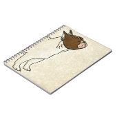 Profiel van de Franse Bulldog die omhoog kijkt Notitieboek (Linkerzijde)