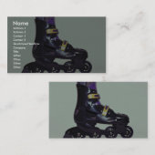 Profiel van de in-line schaatsen schoen visitekaartje (Voorkant / Achterkant)