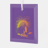Profiel van de serene vrouw. glas ornament (Voorkant links)