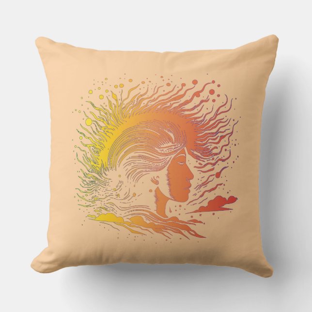 Profiel van de serene vrouw. kussen (Voorkant)